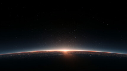 Abstract Space Horizon with Atmospheric Light, Minimal Deep Space Background