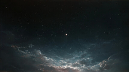 Minimal Deep Space Background with Single Distant Star