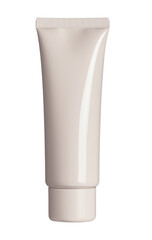 cosmetic tube on white background