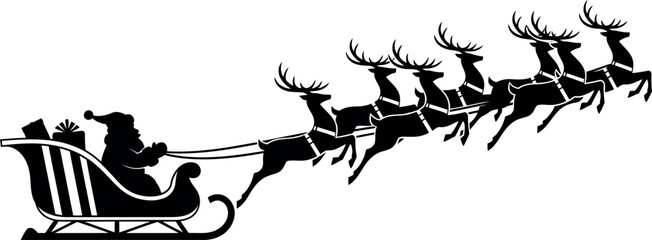 Santa's reindeer-driven sleigh