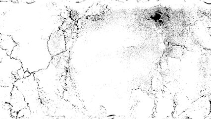 Fototapeta premium Black and white grunge urban texture vector with copy space. Abstract illustration surface dust and rough dirty wall background with empty template.
