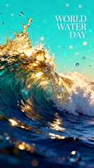 World Water Day Vector Banner Ecology and Conservation Awareness