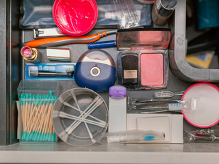 bunch of ladies beauty and hygiene stuff