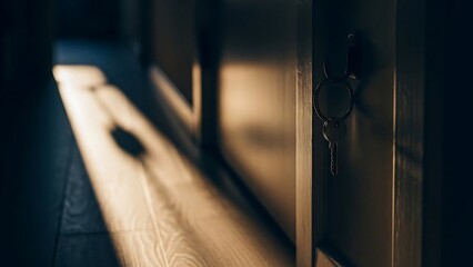 Blurry interior with sunlight shining through.