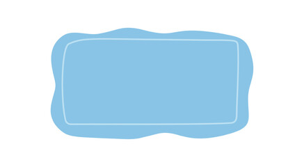 Fluid hand drawn wavy rectangle banner creates an organic shape with soft wave outline. Liquid blob form stands as abstract background for text or creative template in a modern style. © moonnoon