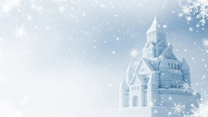 Sapporo Snow Festival Background With Winter Snowflakes and Clean Cold Season Atmosphere