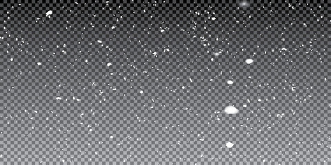 High resolution snowfall overlay on a black background with drifting flakes and subtle motion blur for realistic winter effects in photo © Creative