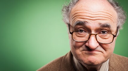 Obraz premium maturity. Elderly gentleman with glasses and playful expression, radiating warmth and wisdom. public awareness campaigns, NGO reports, designed for public awareness campaigns and NGO communications.