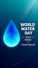 Eco Friendly Water Illustration with Earth Icon