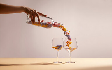 Obraz premium woman holding a glass of wine