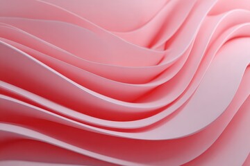 Realistic pink wallpaper featuring soft, flowing waves creating a harmonious and gentle atmosphere, perfect for modern interior decor or artistic design projects