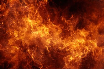 Obraz premium Vibrant abstract orange fire background texture with dynamic red borders creating a sense of heat and energy in a captivating visual display