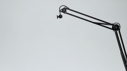 Adjustable Black Microphone Boom Arm Stand with Clip.