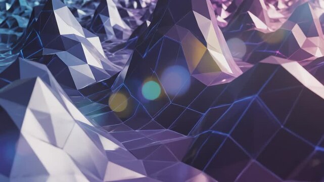 Abstract geometric mountain landscape