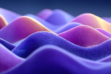 Soft, colorful abstract waves undulate gently across the image.