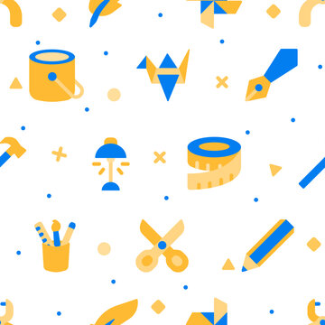 design and craft flat seamless pattern v8