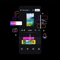 Photo and Short form Video Editing app. Reels editor in the phone