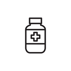 Obraz premium Pill Bottle Doodle Element