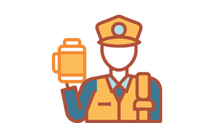 Delivery worker with package in hand