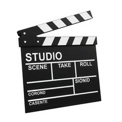 Obraz premium Black movie clapperboard