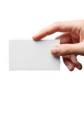 Fototapeta premium Hand holding a blank business card