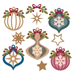 Christmas ornament  vector cartoon illustration