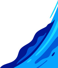 Obraz premium Abstract Blue Wave Corner Shape