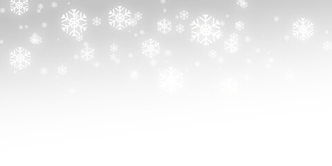 Fototapeta premium Falling Snowflakes Isolated on Transparent Background – Realistic Snow Overlay Effect