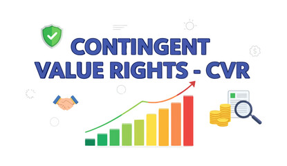 Fototapeta premium Contingent Value Rights CVR Finance and Growth Concept