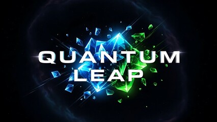 Quantum Leap Technology Concept Background.