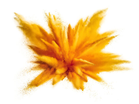 Yellow-Orange Powder Explosion