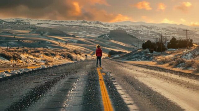 A person on two roads chooses the best chances for environmental protection