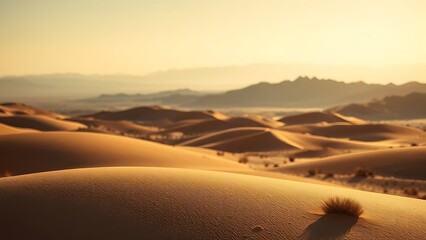 tennessine. Desert landscape with heat waves distorting the view of distant mountains. travel magazines, destination branding, designed for travel destination branding, used by health educators.