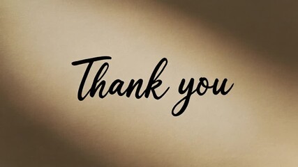 An elegant 'Thank You' message beautifully presented in a flowing script font, set against a rich, warm gradient background, perfect for expressing heartfelt gratitude and appreciation