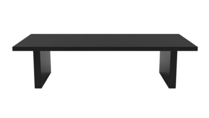 Modern black table with sleek metal legs for stylish interior design