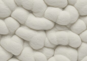 Abstract White Fiber Texture Background with Soft Bumpy Organic Shapes pattern