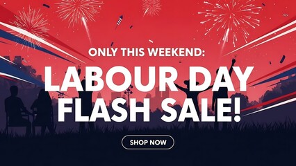 Labour Day Flash Sale Advertisement Display.