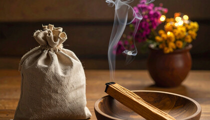 Palo Santo Incense Stick Creating Calm Zen Atmosphere