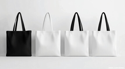 Find stylish tote bags black white canvas eco friendly reusable shopping bags for everyday use online