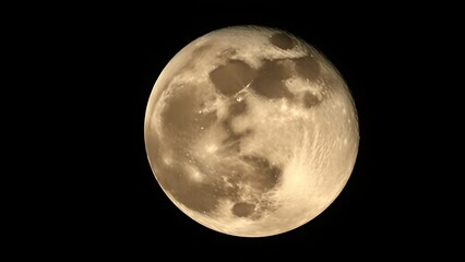Obraz premium faraway. A striking close-up of the full moon, revealing intricate crater details against the dark night sky. STEM education sheets, lab safety posters, designed for biotech research communications.