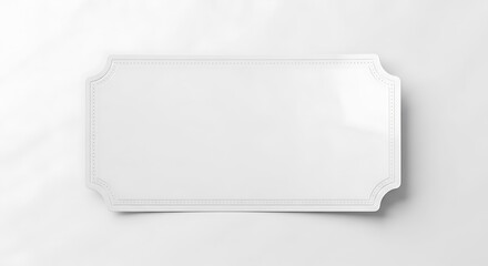 Elegant White Rectangular Ceramic Plate on a Clean White Background.