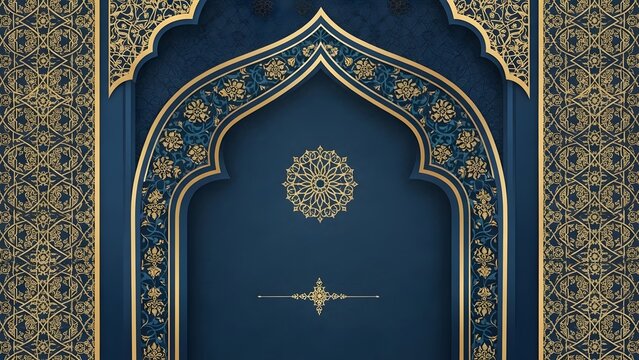 Ornate islamic archway with intricate patterns