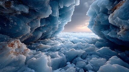 Glacier ice wall texture closeup wallpapers