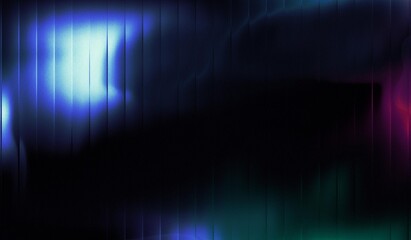 Abstract background of colorful waves in the dark sparkling with stripes effect. Refraction of wavy striped glass.