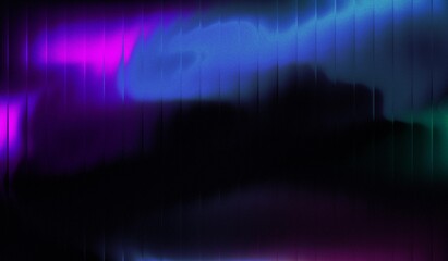 Abstract background of blue purple liquid in dark sparkling with striped effect. Refraction of wavy striped glass.