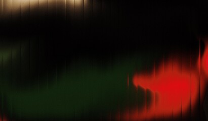Abstract background of red liquid in dark sparkling with striped effect. Refraction of wavy striped glass.