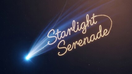 Starlight Serenade neon sign glowing bright.