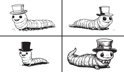 snail silhouettes vector, small animal clipart, garden snail svg, nature creature illustration, wildlife snail graphics, black snail silhouettes, insect vector art, tiny animal design, snail pose coll © Geetaroy