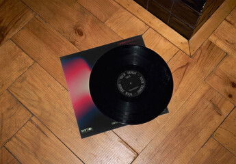 Mockup Of Customized Record Cover And Vinyl