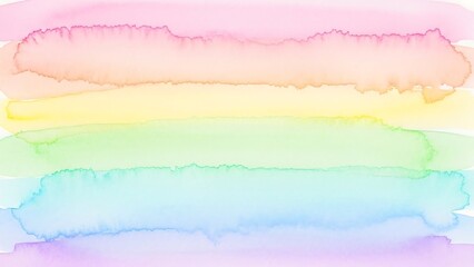 Vibrant pastel rainbow watercolor background texture.